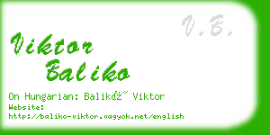 viktor baliko business card